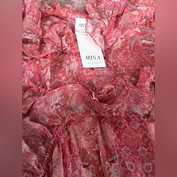 NWT Misa Los Angeles Ruffle Natasha Midi Dres… - Picture 5 of 5